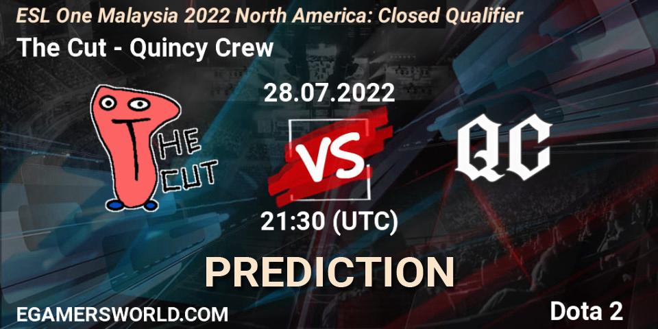 Pronóstico The Cut - Quincy Crew. 28.07.22, Dota 2, ESL One Malaysia 2022 North America: Closed Qualifier