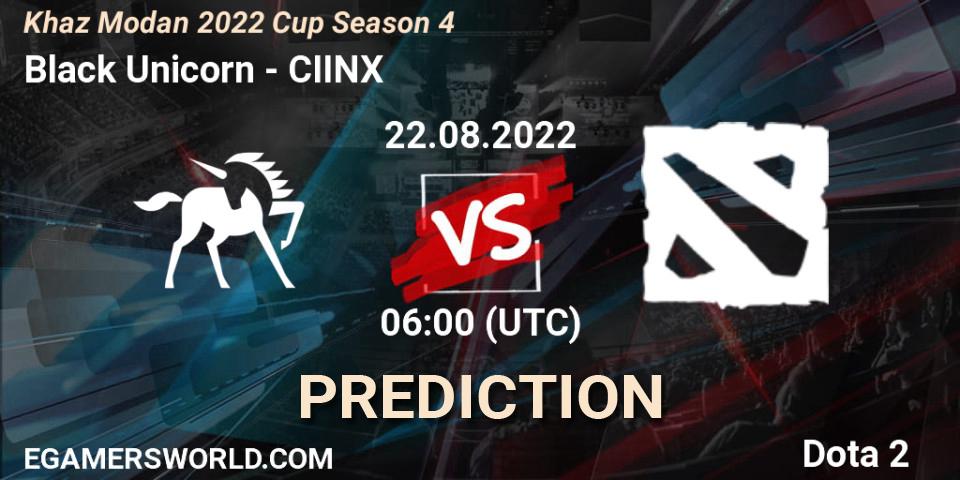 Pronóstico Black Unicorn - CIINX. 22.08.2022 at 06:16, Dota 2, Khaz Modan 2022 Cup Season 4