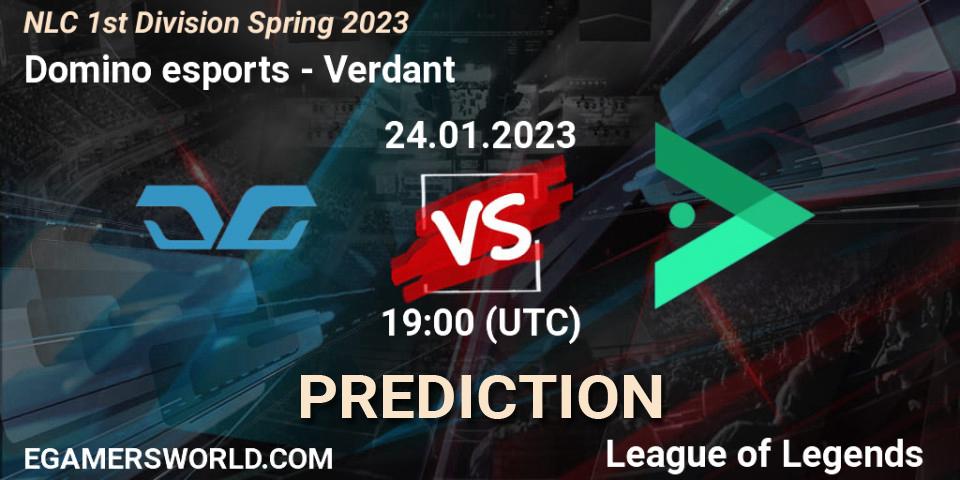 Pronóstico Domino esports - Verdant. 24.01.2023 at 19:00, LoL, NLC 1st Division Spring 2023