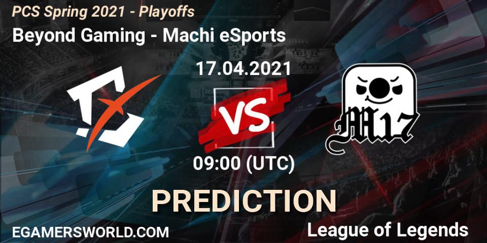 Pronóstico Beyond Gaming - Machi eSports. 17.04.2021 at 09:00, LoL, PCS Spring 2021 - Playoffs