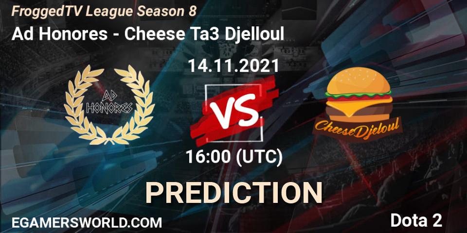 Pronóstico Ad Honores - Cheese Ta3 Djelloul. 14.11.2021 at 16:00, Dota 2, FroggedTV League Season 8