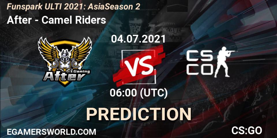 Pronóstico After - Camel Riders. 04.07.2021 at 06:00, Counter-Strike (CS2), Funspark ULTI 2021: Asia Season 2