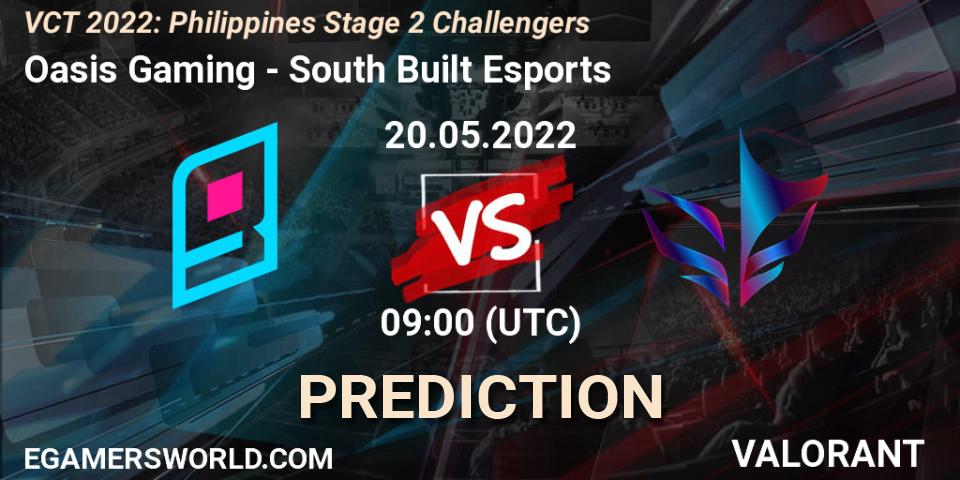 Pronóstico Oasis Gaming - South Built Esports. 20.05.2022 at 09:00, VALORANT, VCT 2022: Philippines Stage 2 Challengers