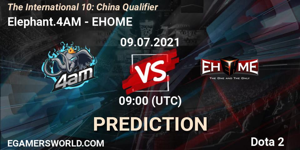 Pronóstico Elephant.4AM - EHOME. 09.07.2021 at 07:28, Dota 2, The International 10: China Qualifier