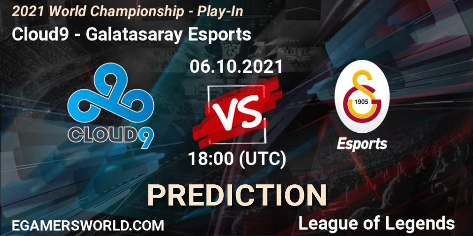 Pronóstico Cloud9 - Galatasaray Esports. 06.10.2021 at 18:00, LoL, 2021 World Championship - Play-In