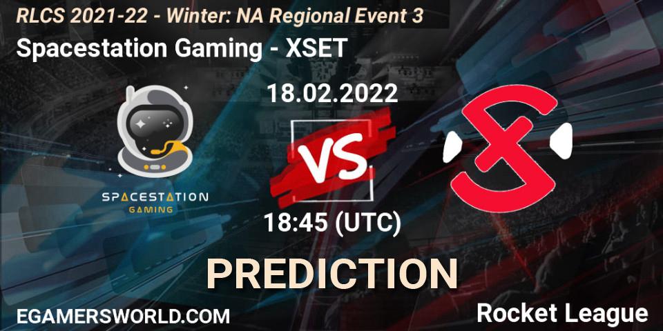 Pronóstico Spacestation Gaming - XSET. 18.02.2022 at 18:45, Rocket League, RLCS 2021-22 - Winter: NA Regional Event 3