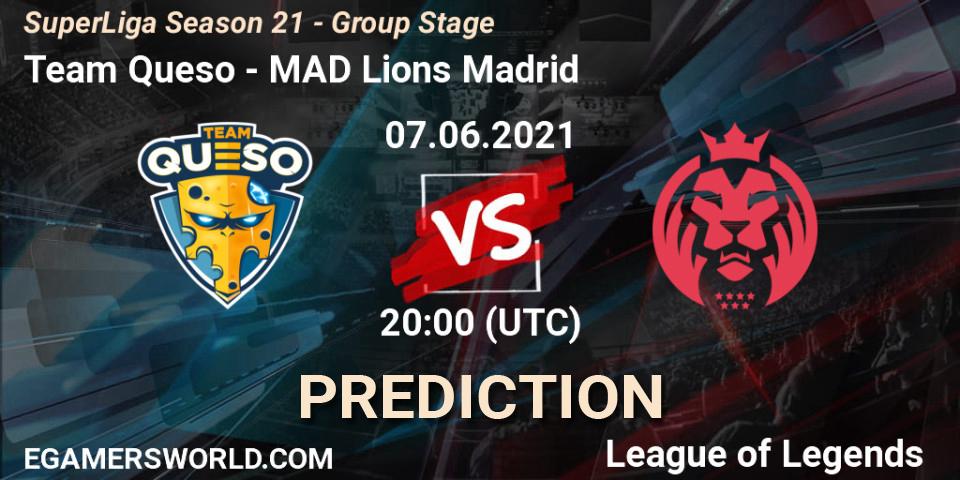 Pronóstico Team Queso - MAD Lions Madrid. 07.06.2021 at 18:00, LoL, SuperLiga Season 21 - Group Stage 