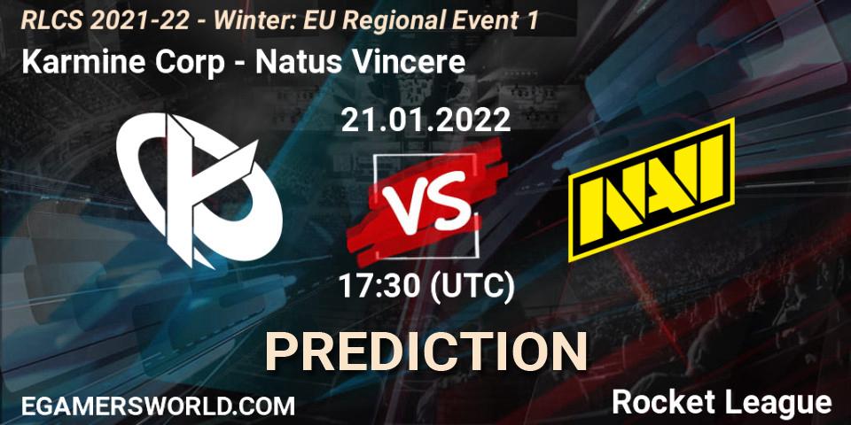 Pronóstico Karmine Corp - Natus Vincere. 21.01.2022 at 17:30, Rocket League, RLCS 2021-22 - Winter: EU Regional Event 1