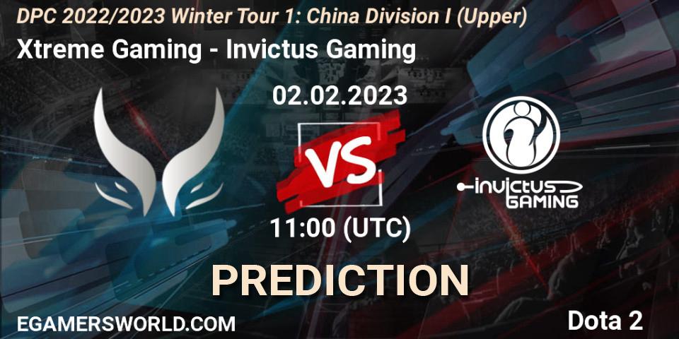 Pronóstico Xtreme Gaming - Invictus Gaming. 02.02.23, Dota 2, DPC 2022/2023 Winter Tour 1: CN Division I (Upper)