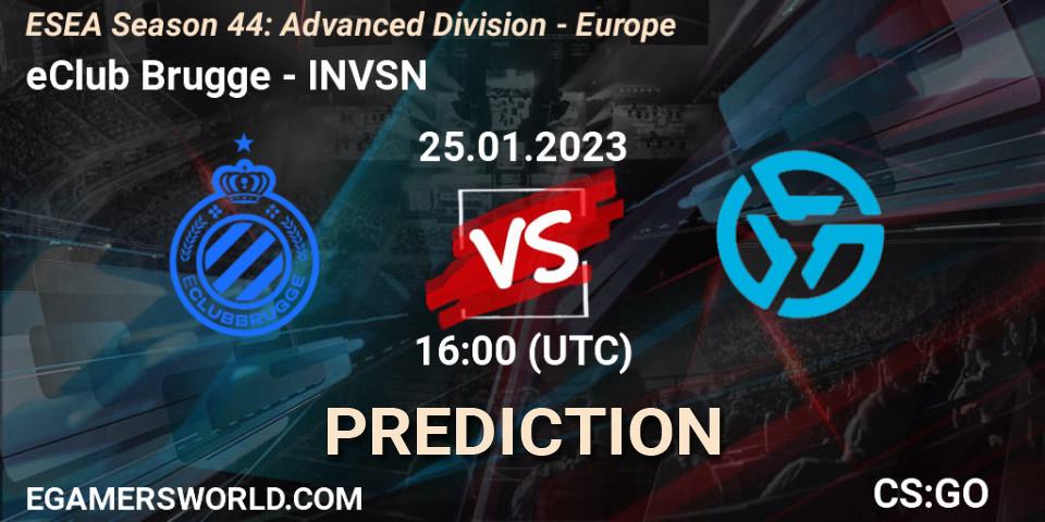 Pronóstico eClub Brugge - INVSN. 30.01.23, CS2 (CS:GO), ESEA Season 44: Advanced Division - Europe
