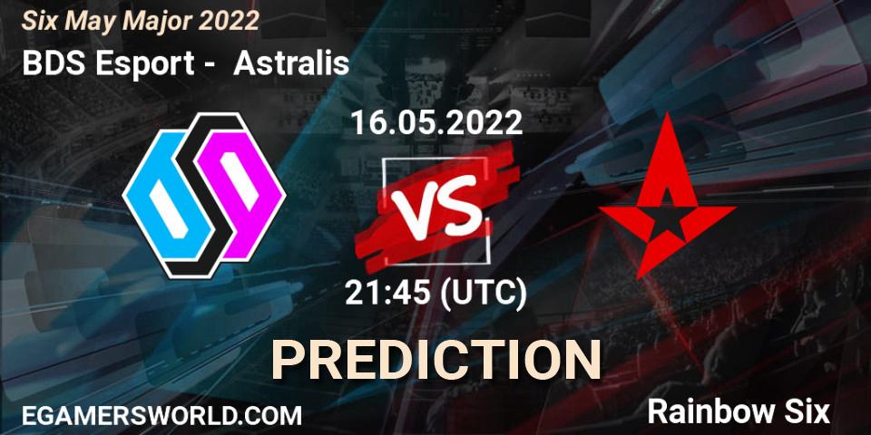 Pronóstico BDS Esport - Astralis. 16.05.2022 at 21:45, Rainbow Six, Six Charlotte Major 2022