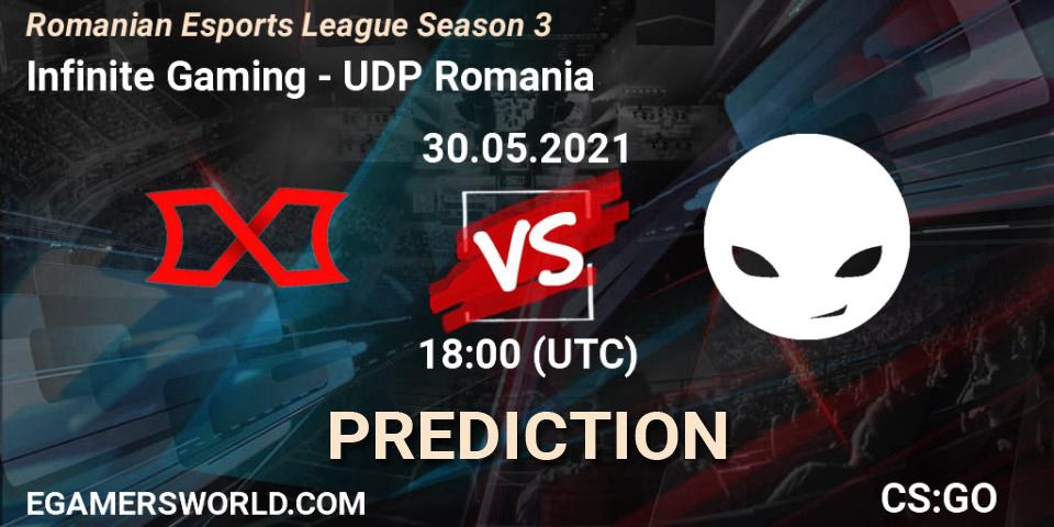 Pronóstico Infinite Gaming - UDP Romania. 30.05.2021 at 18:00, Counter-Strike (CS2), Romanian Esports League Season 3