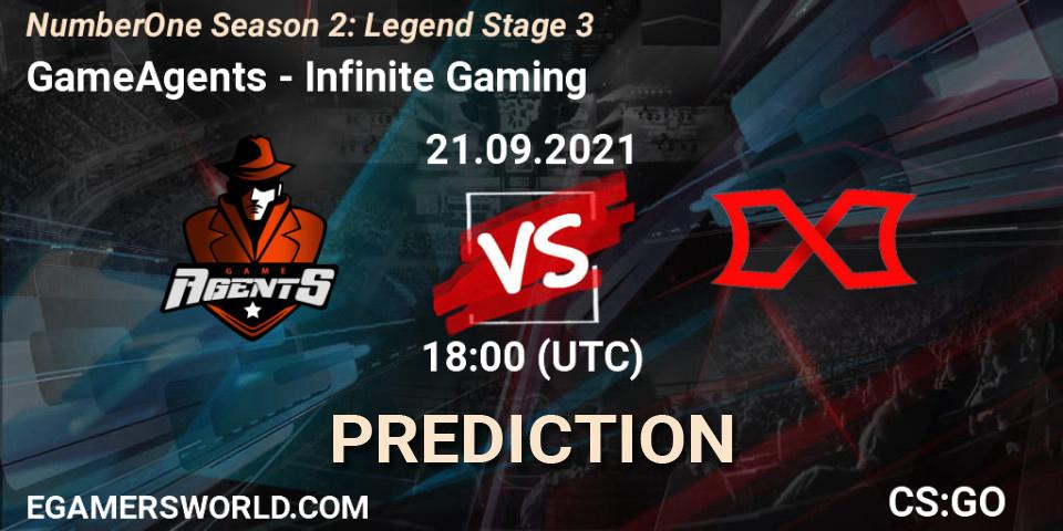 Pronóstico GameAgents - Infinite Gaming. 21.09.2021 at 18:00, Counter-Strike (CS2), NumberOne Season 2: Legend Stage 3