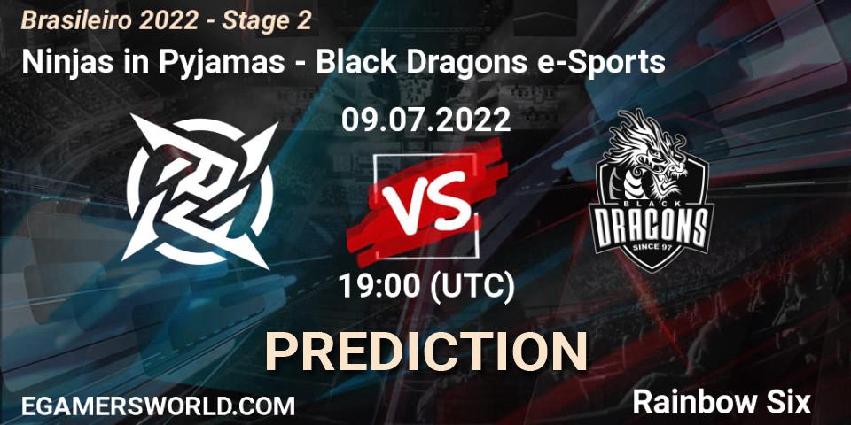 Pronóstico Ninjas in Pyjamas - Black Dragons e-Sports. 09.07.22, Rainbow Six, Brasileirão 2022 - Stage 2