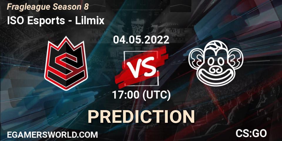 Pronóstico ISO Esports - Lilmix. 04.05.2022 at 17:00, Counter-Strike (CS2), Fragleague Season 8