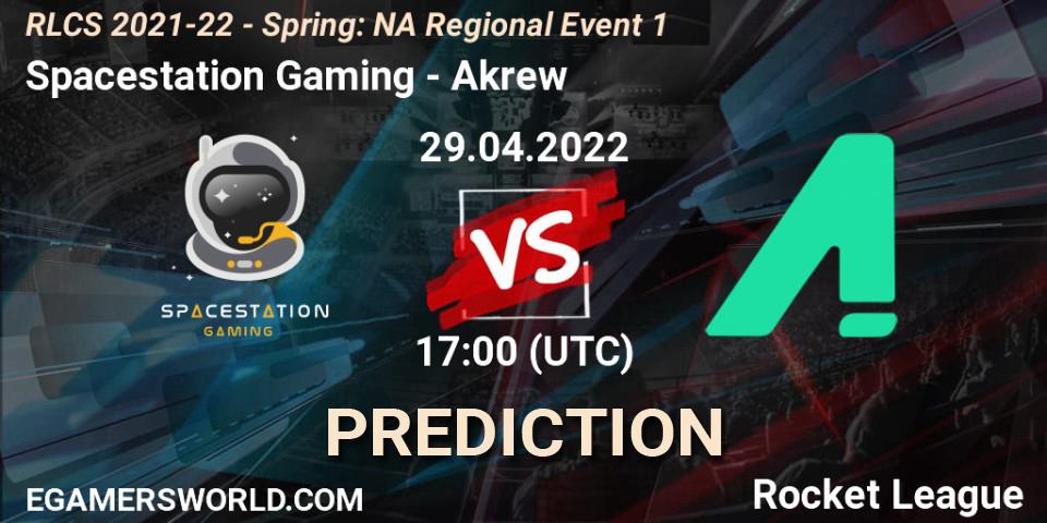 Pronóstico Spacestation Gaming - Akrew. 29.04.22, Rocket League, RLCS 2021-22 - Spring: NA Regional Event 1
