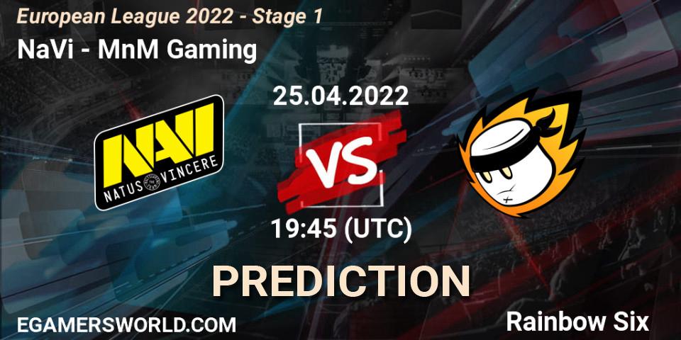 Pronóstico NaVi - MnM Gaming. 25.04.2022 at 21:00, Rainbow Six, European League 2022 - Stage 1