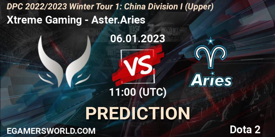 Pronóstico Xtreme Gaming - Aster.Aries. 06.01.2023 at 12:56, Dota 2, DPC 2022/2023 Winter Tour 1: CN Division I (Upper)