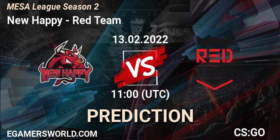 Pronóstico New Happy - Red Team. 15.02.2022 at 11:00, Counter-Strike (CS2), MESA League Season 2