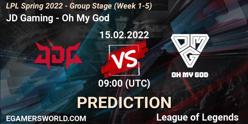 Pronóstico JD Gaming - Oh My God. 15.02.22, LoL, LPL Spring 2022 - Group Stage (Week 1-5)