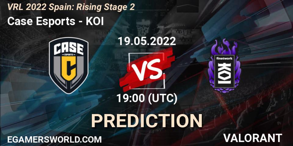 Pronóstico Case Esports - KOI. 19.05.2022 at 19:45, VALORANT, VRL 2022 Spain: Rising Stage 2