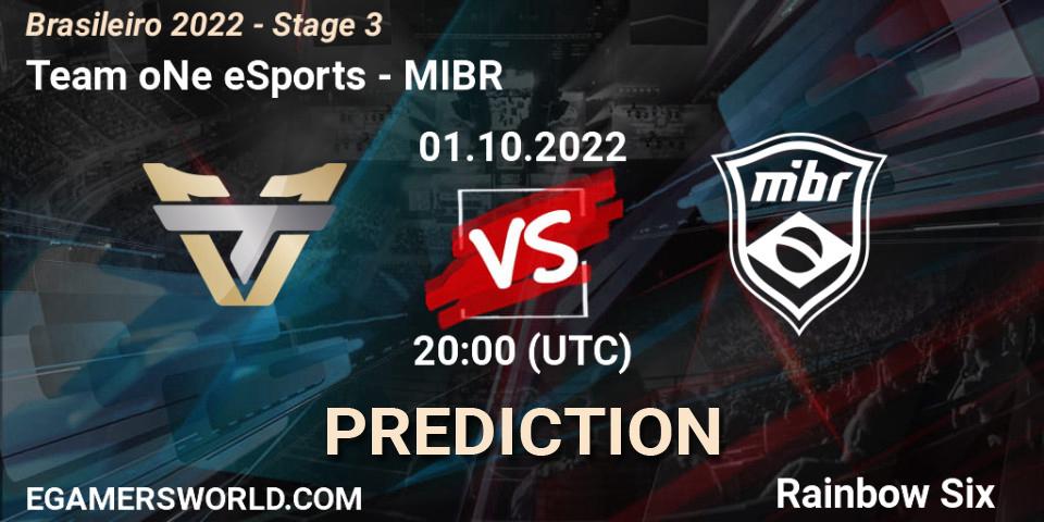 Pronóstico Team oNe eSports - MIBR. 01.10.22, Rainbow Six, Brasileirão 2022 - Stage 3