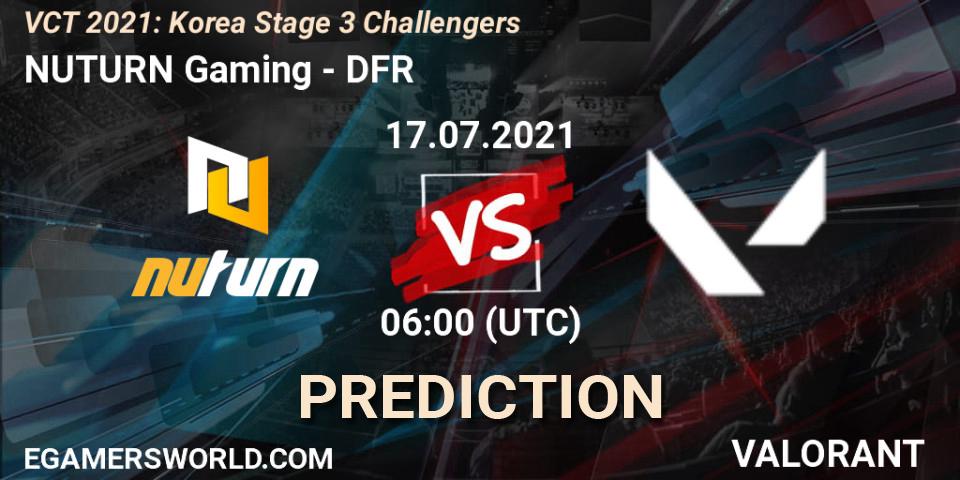Pronóstico NUTURN Gaming - DFR. 17.07.2021 at 06:00, VALORANT, VCT 2021: Korea Stage 3 Challengers