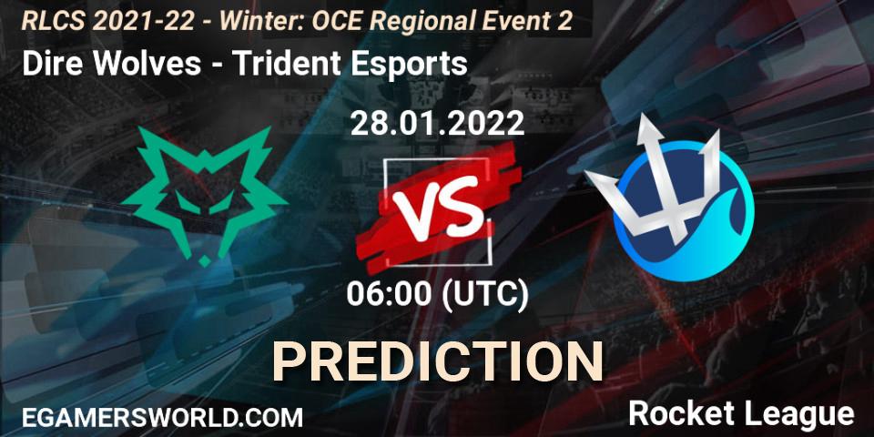 Pronóstico Dire Wolves - Trident Esports. 28.01.2022 at 06:00, Rocket League, RLCS 2021-22 - Winter: OCE Regional Event 2