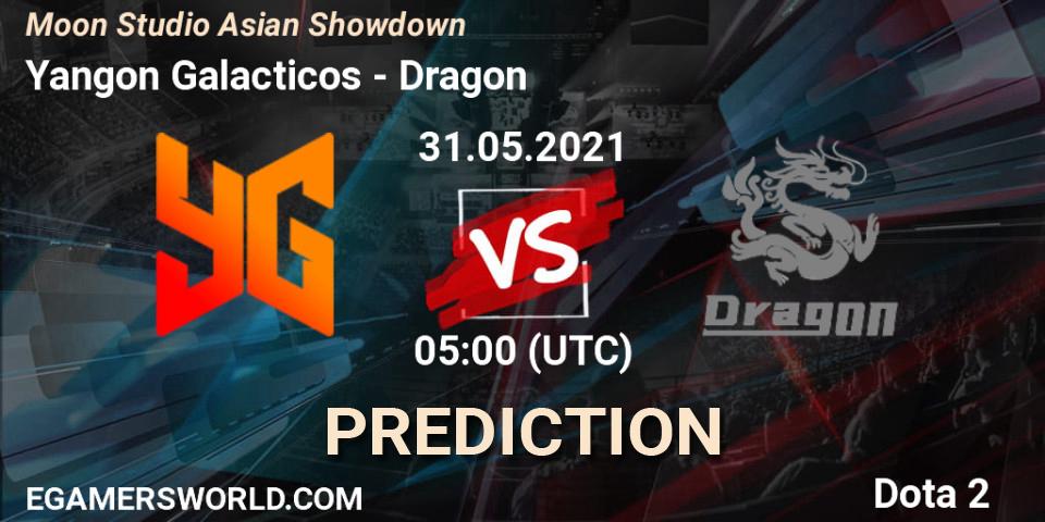Pronóstico Yangon Galacticos - Dragon. 31.05.2021 at 05:01, Dota 2, Moon Studio Asian Showdown