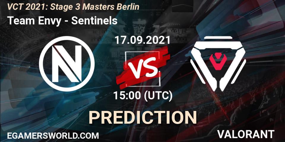 Pronóstico Team Envy - Sentinels. 17.09.2021 at 20:30, VALORANT, VCT 2021: Stage 3 Masters Berlin