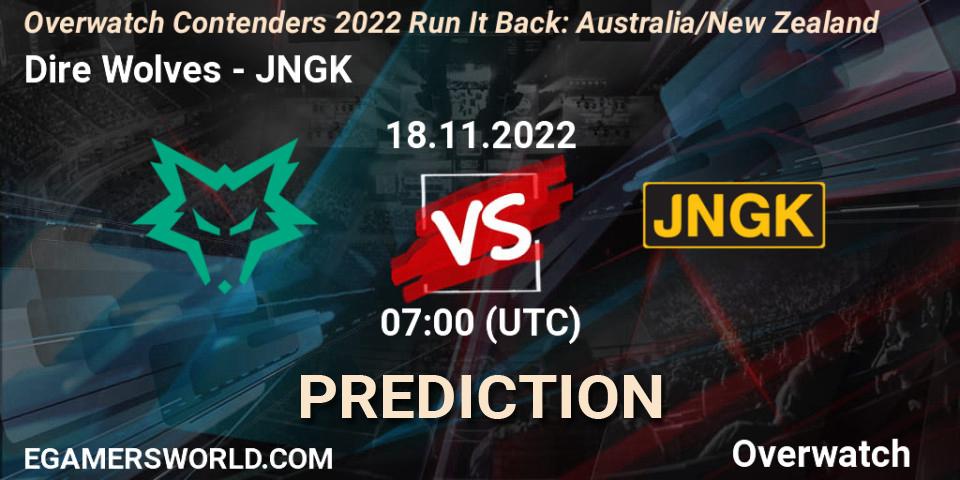 Pronóstico Dire Wolves - JNGK. 18.11.2022 at 07:00, Overwatch, Overwatch Contenders 2022 - Australia/New Zealand - November