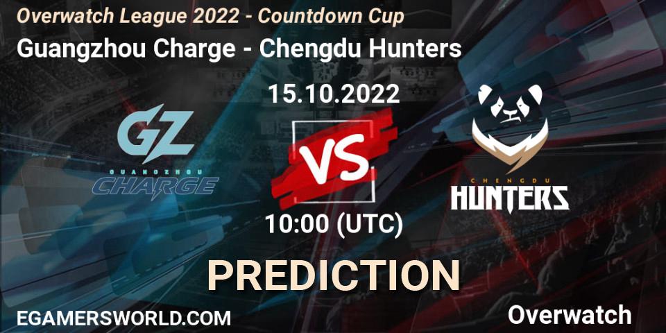 Pronóstico Guangzhou Charge - Chengdu Hunters. 15.10.22, Overwatch, Overwatch League 2022 - Countdown Cup
