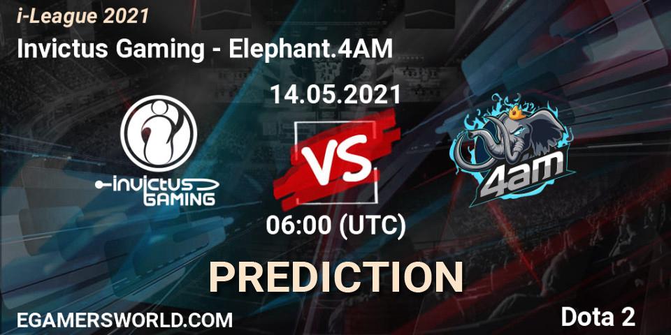 Pronóstico Invictus Gaming - Elephant.4AM. 14.05.2021 at 06:07, Dota 2, i-League 2021 Season 1