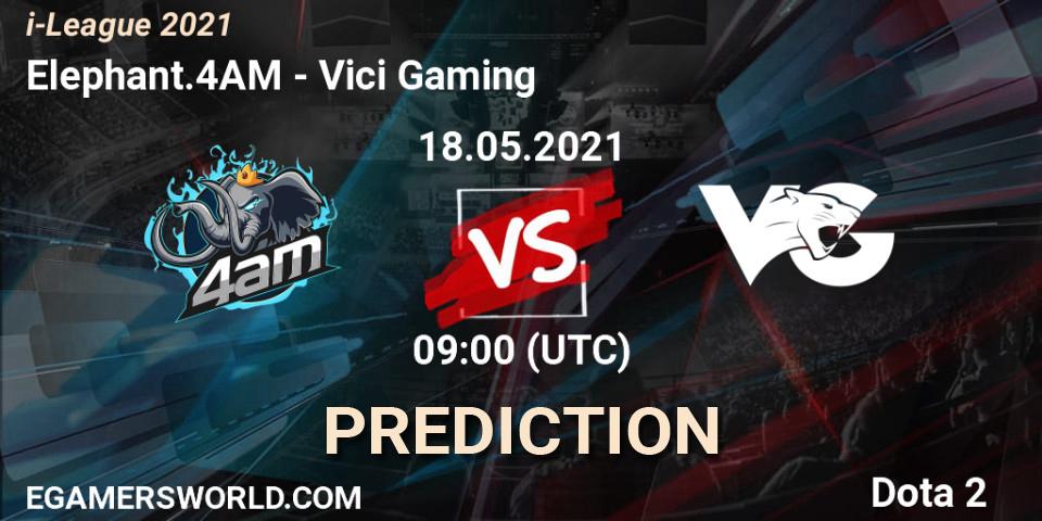 Pronóstico Elephant.4AM - Vici Gaming. 18.05.2021 at 08:23, Dota 2, i-League 2021 Season 1