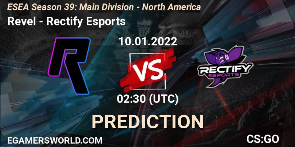 Pronóstico Revel - Rectify Esports. 10.01.2022 at 01:00, Counter-Strike (CS2), ESEA Season 39: Main Division - North America
