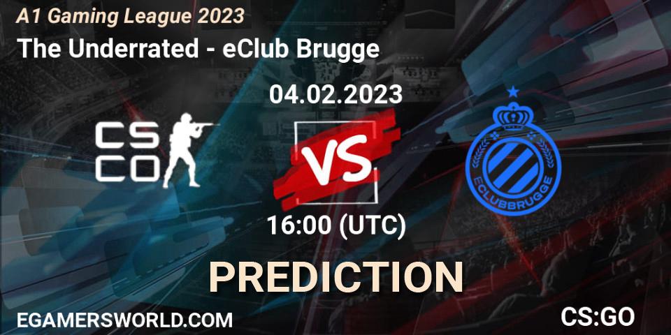 Pronóstico The Underrated - eClub Brugge. 04.02.23, CS2 (CS:GO), A1 Gaming League 2023