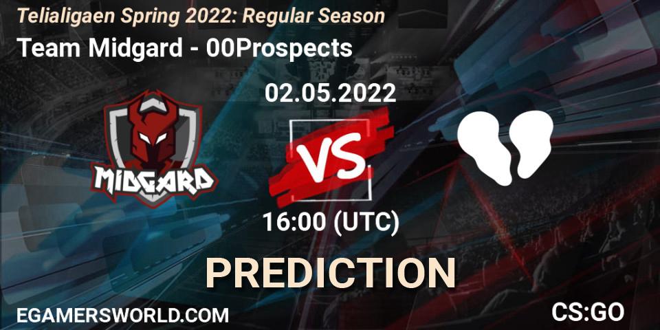 Pronóstico Team Midgard - 00Prospects. 02.05.2022 at 16:00, Counter-Strike (CS2), Telialigaen Spring 2022: Regular Season