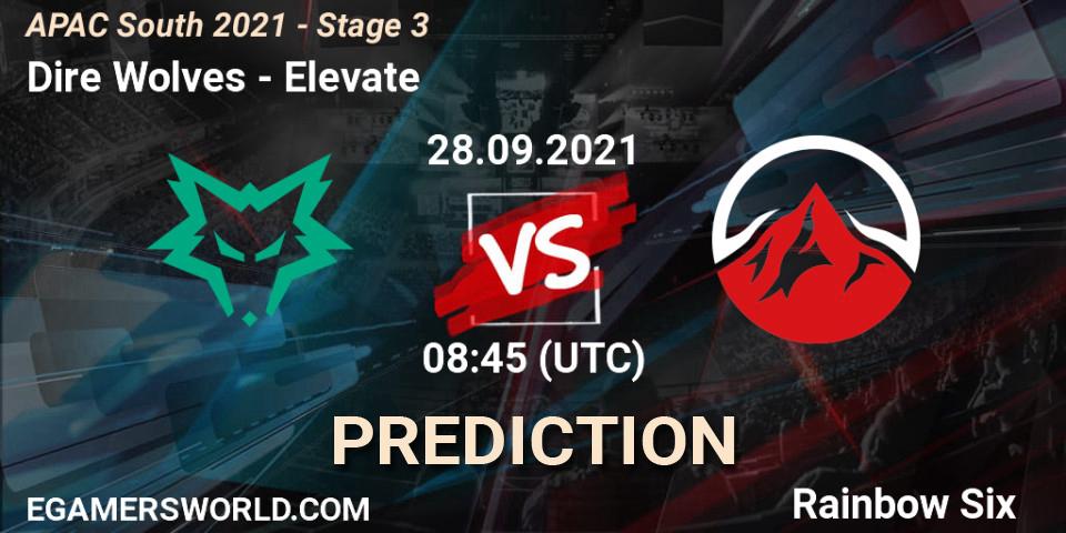 Pronóstico Dire Wolves - Elevate. 28.09.2021 at 08:45, Rainbow Six, APAC South 2021 - Stage 3