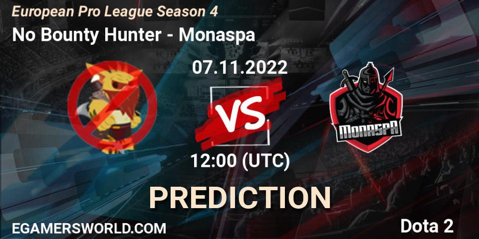 Pronóstico No Bounty Hunter - Monaspa. 07.11.2022 at 13:30, Dota 2, European Pro League Season 4