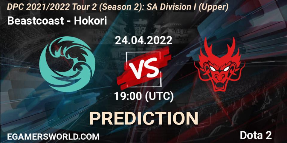 Pronóstico Beastcoast - Hokori. 24.04.2022 at 19:02, Dota 2, DPC 2021/2022 Tour 2 (Season 2): SA Division I (Upper)
