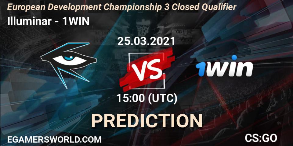 Pronóstico Illuminar - 1WIN. 25.03.21, CS2 (CS:GO), European Development Championship 3 Closed Qualifier