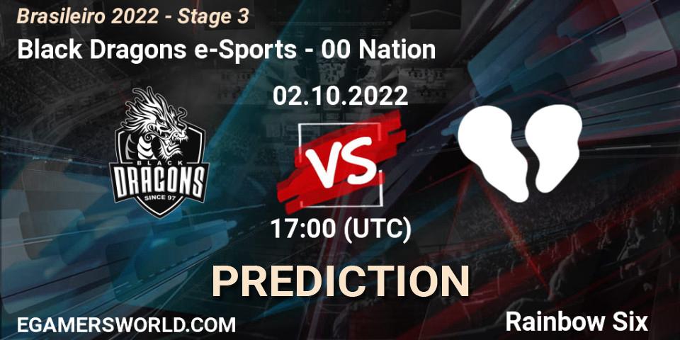 Pronóstico Black Dragons e-Sports - 00 Nation. 02.10.2022 at 17:00, Rainbow Six, Brasileirão 2022 - Stage 3