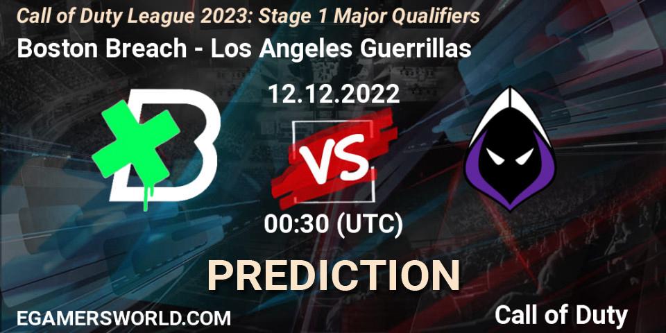 Pronóstico Boston Breach - Los Angeles Guerrillas. 12.12.2022 at 00:30, Call of Duty, Call of Duty League 2023: Stage 1 Major Qualifiers