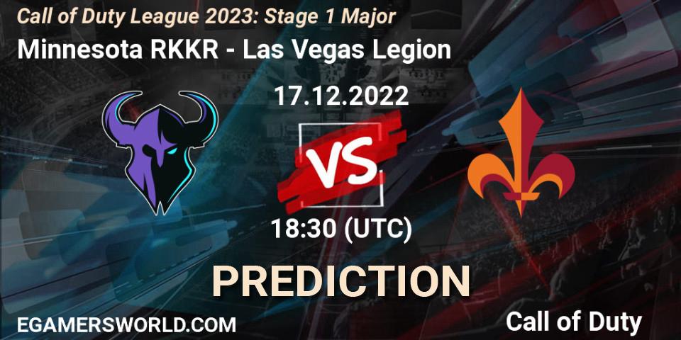 Pronóstico Minnesota RØKKR - Las Vegas Legion. 17.12.2022 at 18:30, Call of Duty, Call of Duty League 2023: Stage 1 Major