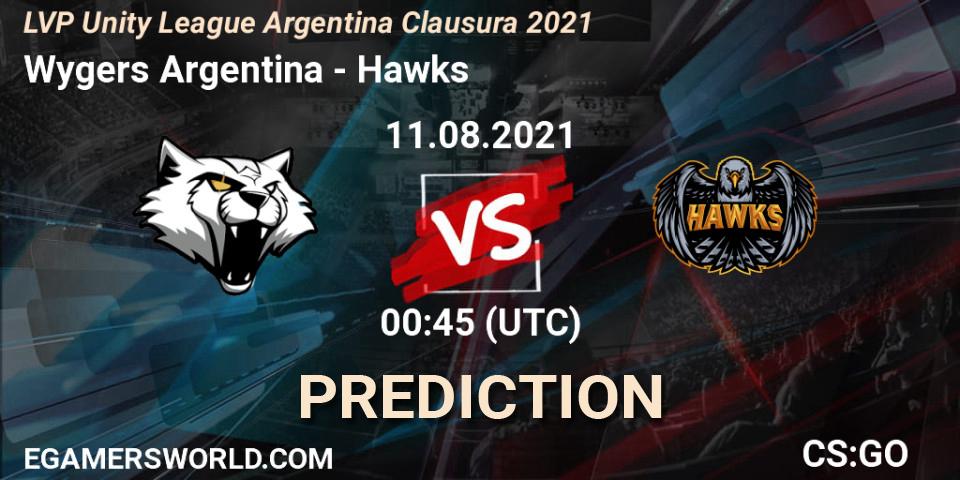 Pronóstico Wygers Argentina - Hawks. 11.08.2021 at 00:45, Counter-Strike (CS2), LVP Unity League Argentina Clausura 2021