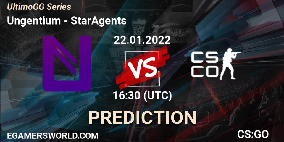 Pronóstico Ungentium - StarAgents. 22.01.2022 at 16:30, Counter-Strike (CS2), UltimoGG Series