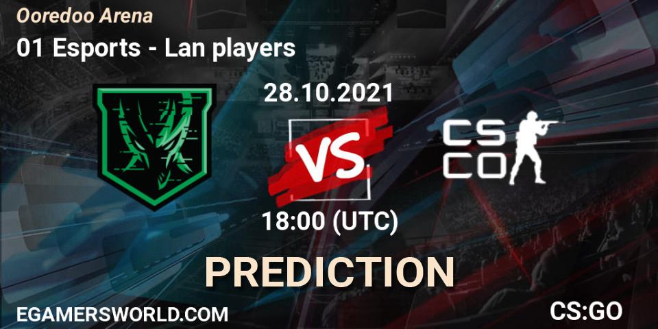 Pronóstico 01 Esports - Lan players. 28.10.2021 at 17:30, Counter-Strike (CS2), Ooredoo Arena