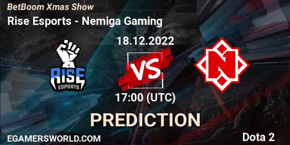 Pronóstico RISE Esports - Nemiga Gaming. 18.12.22, Dota 2, BetBoom Xmas Show