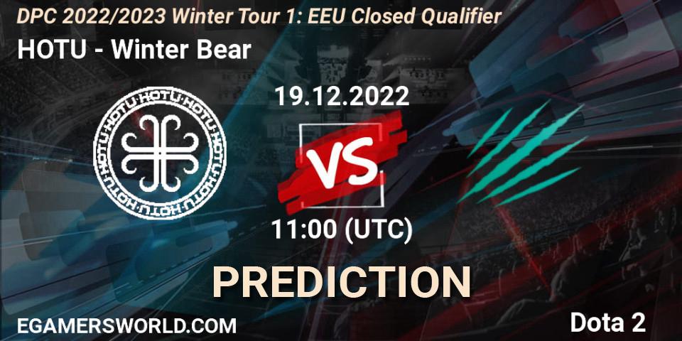 Pronóstico HOTU - Winter Bear. 19.12.22, Dota 2, DPC 2022/2023 Winter Tour 1: EEU Closed Qualifier