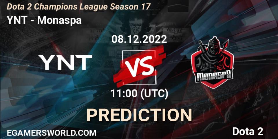 Pronóstico YNT - Monaspa. 08.12.22, Dota 2, Dota 2 Champions League Season 17